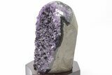 Amethyst Cluster With Wood Base - Uruguay #199986-2
